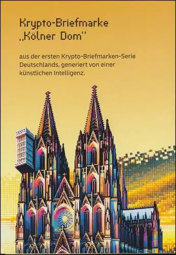 128a Markenheftchen GELB mit 3836 Kölner Dom Kryptomarke selbstklebend, **/MNH