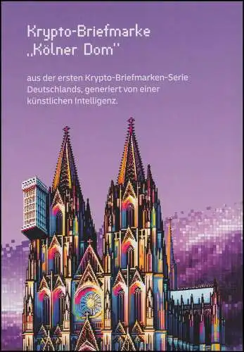 128b Markenheftchen LILA mit 3836 Kölner Dom selbstklebend, orig. postfrisch **