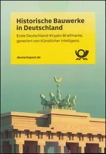 127 Markenheftchen mit 3801 Brandenburger Tor selbstklebend, **/MNH