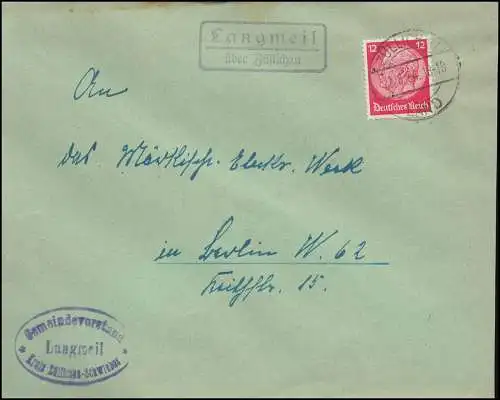 Landpost Langmeil über Züllichau Land