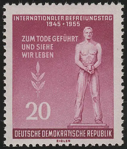 460A Befreiung 20 Pf, gezähnt, **