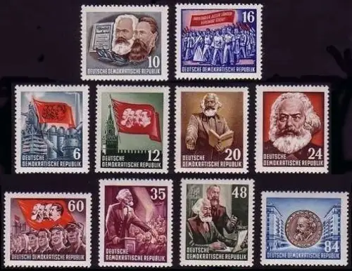 344-353 Karl Marx 1953, Satz postfrisch **