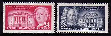 382-383 Deutsche Baumeister 1953, Satz ** postfrisch