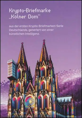 128b Markenheftchen LILA mit 3836 Kölner Dom selbstklebend, EV-O BONN 6.6.24