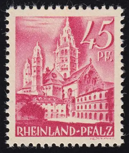 Rheinland-Pfalz 10vv I Freimarke 45 Pf., postfrisch **