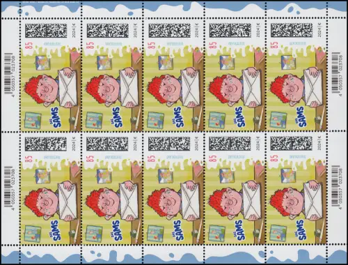 3838 - Helden der Kindheit: Das Sams, 10er-Bogen postfrisch **