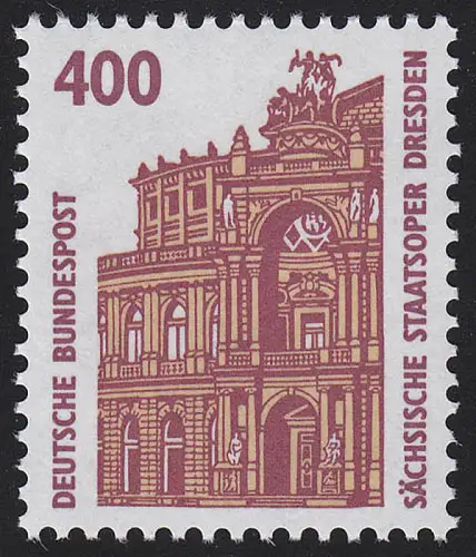 1562 v Sehenswürdigkeiten 400 Pf Semperoper Dresden weiße Gummierung, **