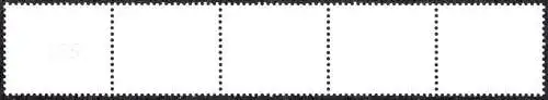 1398II SWK 20 Pf, 5er-Streifen + neue senkrechte Nr., postfrisch **