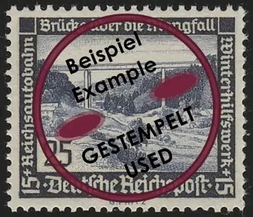 641y Winterhilfswerk Mangfallbrücke 25 Pf, gestempelt O