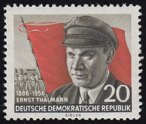 520A XII Ernst Thälmann, gezähnt, Wz.2 XII, postfrisch **