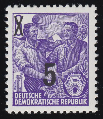 435Im YI Fünfjahrplan 5 auf 6 Pf Wz.2 YI, postfrisch **