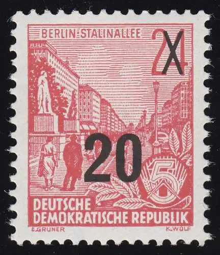 439a Im XII Fünfjahrplan 20 auf 24 Pf Wz.2 XII, postfrisch **