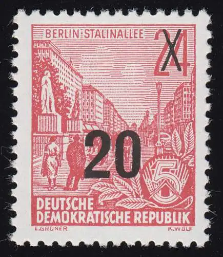 439a Im XI Fünfjahrplan 20 auf 24 Pf Wz.2 XI, postfrisch **