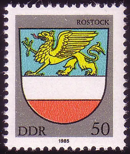 2936 Stadtwappen Rostock, postfrisch **