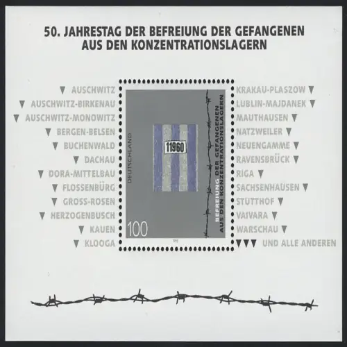 Block 32 Jubiläum 50 Jahre Gefangenenbefreiung, Set zu 10 Stück, alle **