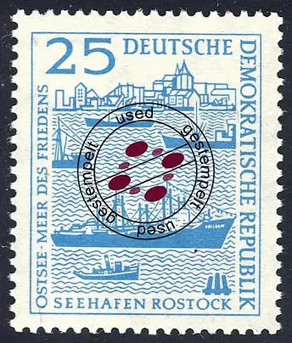 664 Seehafen Rostock 25 Pf O