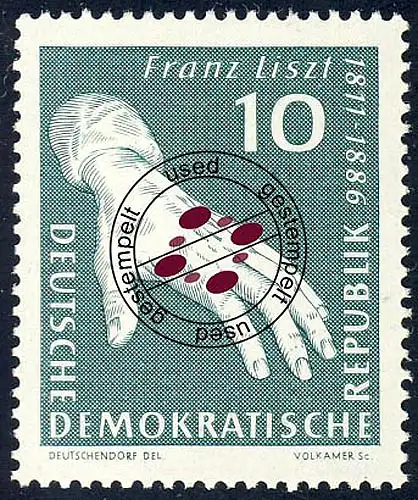 858 Franz Liszt 10 Pf O