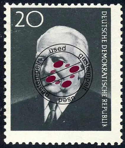 784A Tod von Wilhelm Pieck GEZÄHNT, gestempelt O