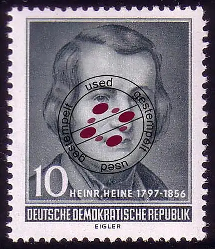 516 Heinrich Heine 10 Pf O