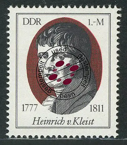 2267 Heinrich von Kleist aus Block 51 O gestempelt