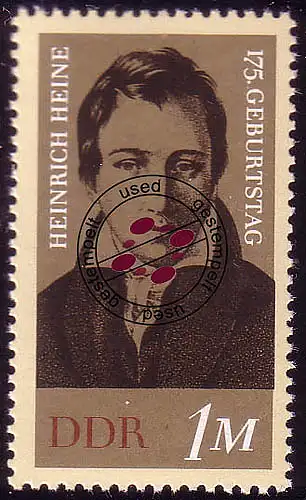 1814 Heinrich Heine 1 M aus Block 37 O