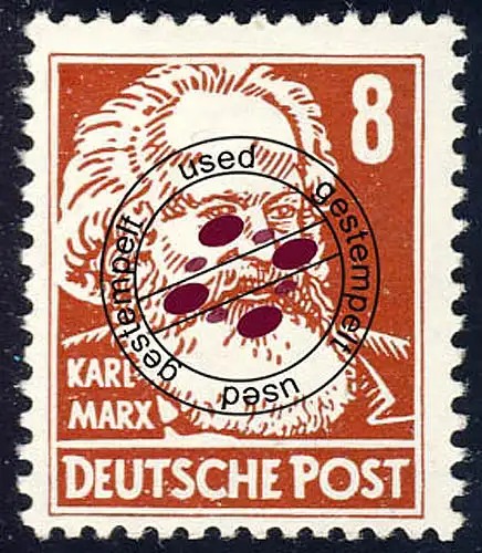 329 Karl Marx 8 Pf, cacheté O