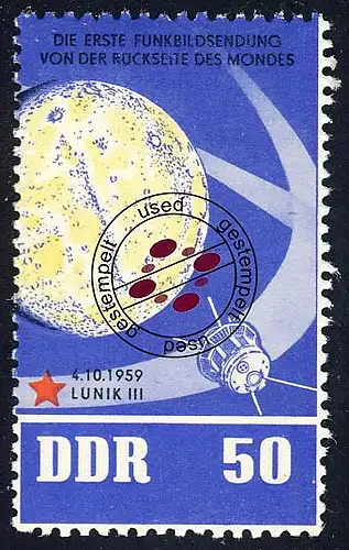 933 Vols Soviétiques spatiaux Lunik 3, 50 Pf O