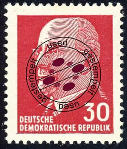 935 Walter Ulbricht 30 Pf, gestempelt O