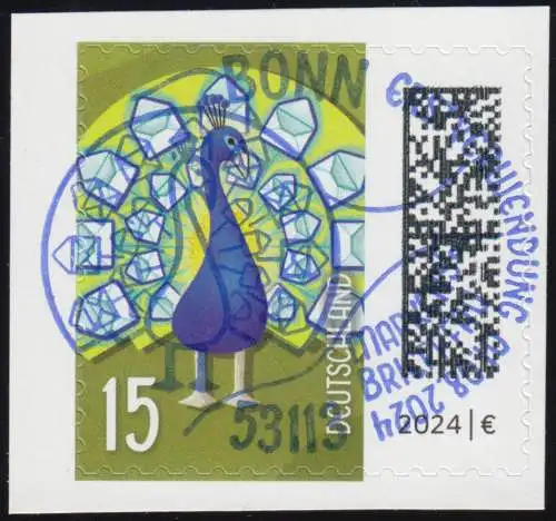 3849 Monde des lettres 15 centimes Pickpau, TREMBSTL. de FB 137, EV-O Bonn 1.8.24