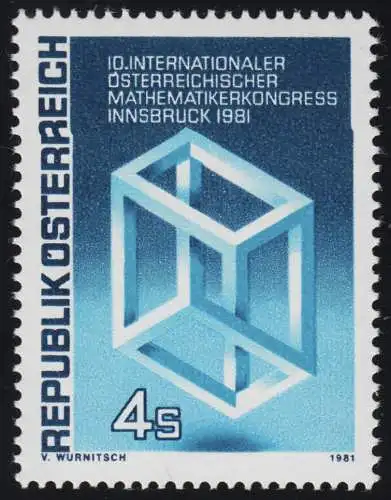 1680 Internationaler Mathematiker-Kongress, Würfel nach M.C. Escher, 4 S**