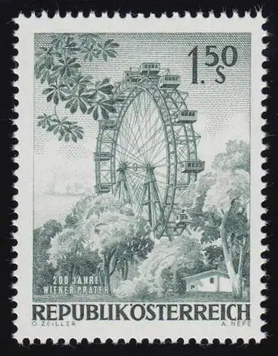 1204 200 Jahre, Wiener Prater, Riesenrad, 1.50 S, postfrisch **