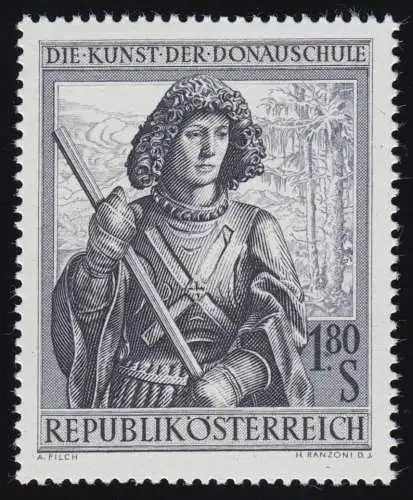 1182 Kunst d. Donauschule, Hl. Georg vor Altdorfer Stich, 1.80 S, postfrisch **