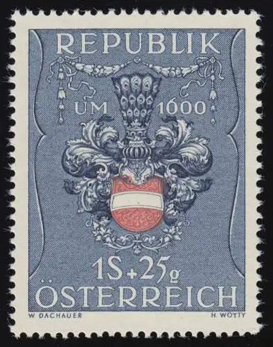 939 Kriegsgefangenenfürsorge, Wappen (um 1600), 1 S + 25 g, postfrisch **