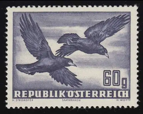 955 oiseaux (II), corbeaux (Corvus frugilegus), 60 g, frais par la poste **