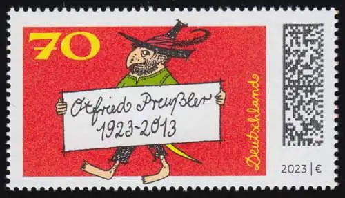 3788 Kinderbuchautor Otfried Preußler: Räuber Hotzenplotz, postfrisch ** / MNH