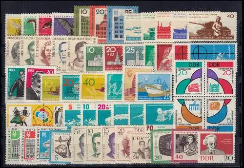 868-933 DDR 1962 complet, frais de port ** / MNH