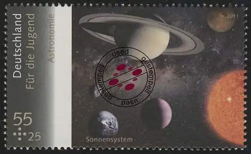 2884 Jugend Astronomie Sonnensystem [links], gestempelt O