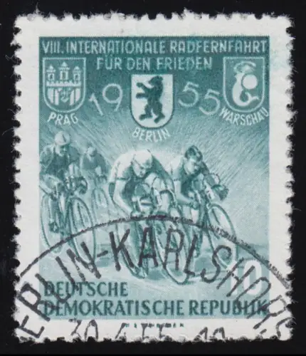 470 YI Radfernfahrt 10 Pf Wz.2 YI, gestempelt O