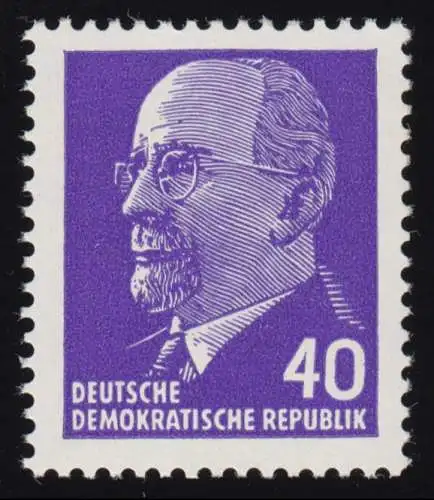 936 Xx I Walter Ulbricht 40 Pf, Wz.3 X, **