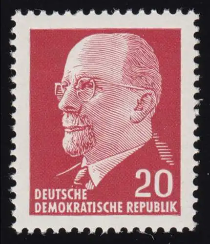 848 Xx I Walter Ulbricht 20 Pf, Wz.3 X, **