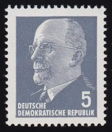 845 Xx II Walter Ulbricht 5 Pf Wz.3 X, **