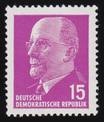 847 Xx I1 Walter Ulbricht 15 Pf, Wz.3 X, postfrisch **