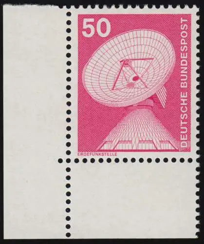 851 Ind.u.Technique 50 Pf ALTE Fluo, coin ul ** post-fraîchissement