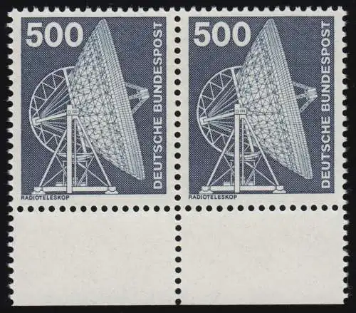 859 Ind.u.Technik 500 Pf ALTE Fluo, Paar UR ** postfrisch