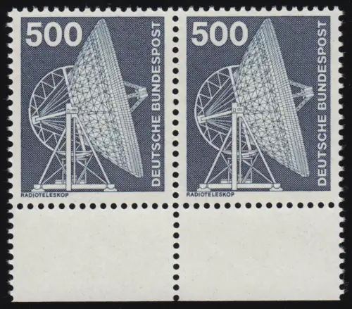 859 Ind.u.Technik 500 Pf ALTE Fluo, Paar UR ** postfrisch