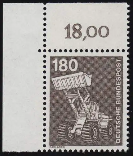 993 Ind.u.Technique 180 Pf Coin ol ** Postfraîchissement