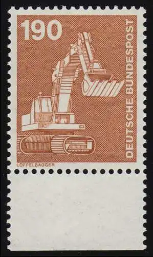 1136 Ind.u.Technik 190 Pf Unterrand ** postfrisch