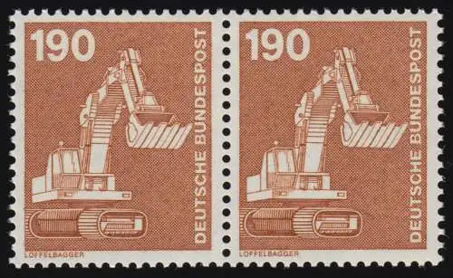 1136 Ind.u.Technik 190 Pf waag. Paar ** postfrisch