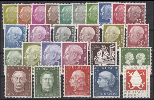 177-203 année fédérale 1954 complète, sans y, frais de port **