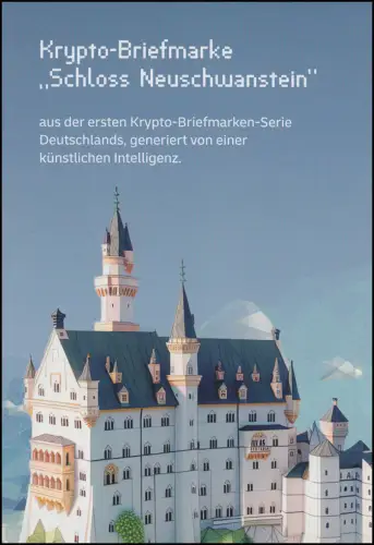 130c Carnets de marque BLAU avec 3860 château Neuschwanstein, orig. post-fraîchissement **